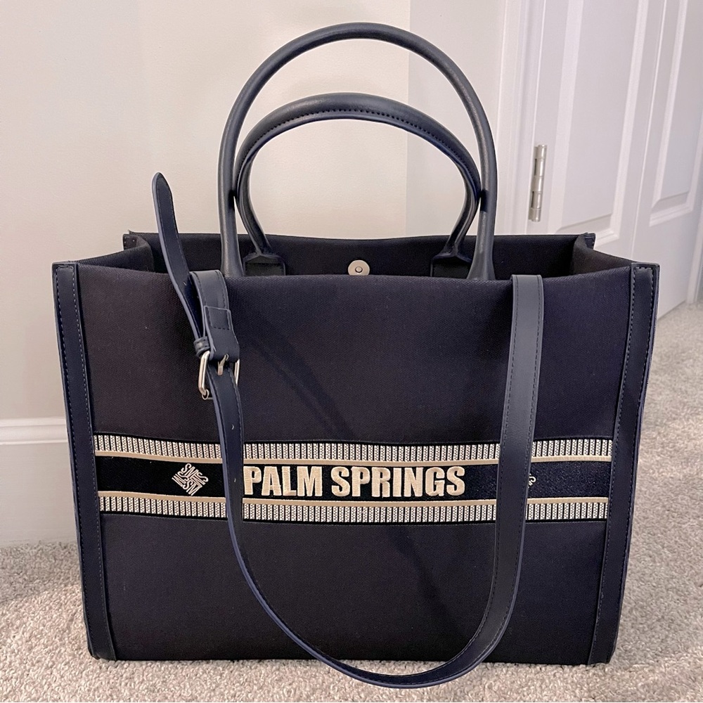 SM Tote Work Travel Bag in Palm Springs Navy Blue *VIRAL*